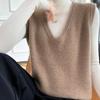 Женский кашемировый жилет Qinghe Cashmere 30% кашемир 70% шерсть осенне-зимний кашемировый жилет мягкий и теплый