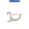Repositionable Rounded Pegboard Hangers for Desk Organization, 6 Plastic Supports for Cables and Gaming Accessories