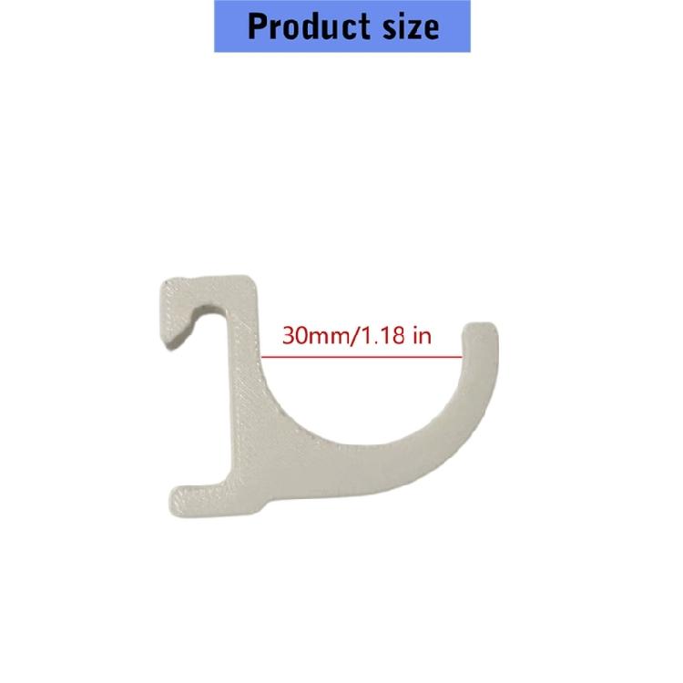 Repositionable Rounded Pegboard Hangers for Desk Organization, 6 Plastic Supports for Cables and Gaming Accessories