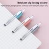 3pcs Press Gel Pen With Metal Pen Clip,Portable Soomthly Ink Pens,Simple Design Stationery Pen For School Office