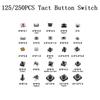 25Типов/Значений набора Тактильный кнопочный переключатель мгновенного действия Ассортимент