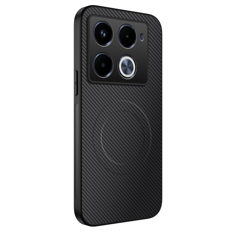 TQ Series Magnetic Carbon Fiber Texture PC Hybrid TPU Phone Case For Infinix Note 60 Ultra 5G, Anti-Slip Slim Protective Cover
