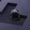 Gb Oval Natural Smoky Quartz Ring Genuine 925 Sterling Sliver Vintage Gothic Punk Rings For Women Party Fine Jewelry