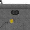 Electric Massage Chair Dark Grey Microfiber Fabric