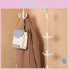 Plastic Multifunctional Hanging Hook With Rotating Fourprong Design For Closet And Storage
