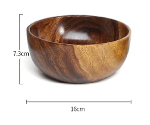 Acacia Wooden Bowl Japanese Style Wood Rice Soup Bowl Salad Ramen Bowl Food Container Kitchen Utensils Tableware