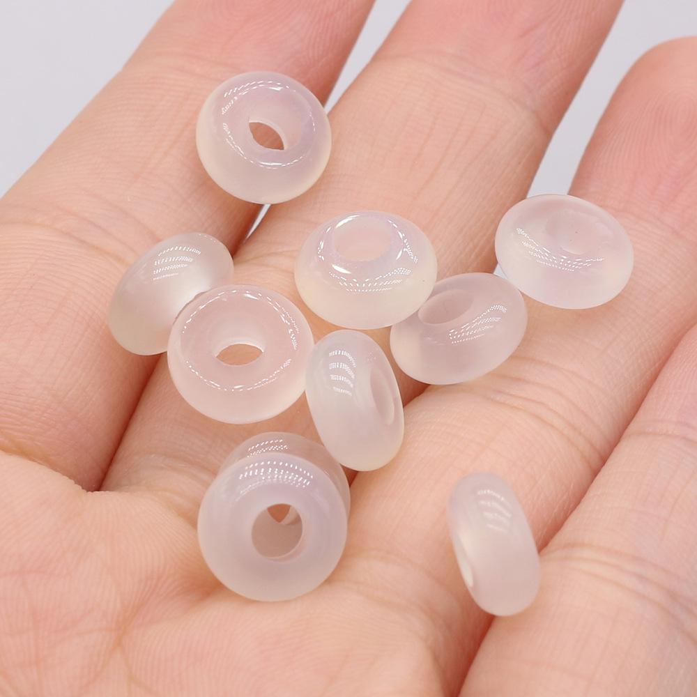 Agates Agates Stone Beads Colorful Lotus Perforated Beads Big Hole Loose Beads Girl Gifts