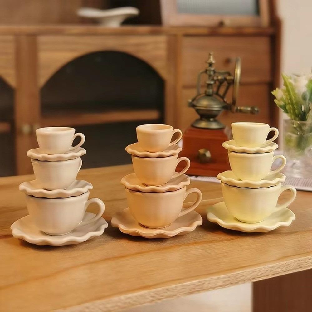 Nordic Style Mini Cup Drinks Model Toys Miniature Dollhouse Doll Accessories Coffee Mug Dish Set