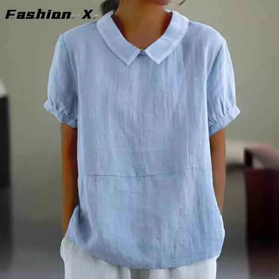 Женская рубашка, свободный пуловер, однотонные топы