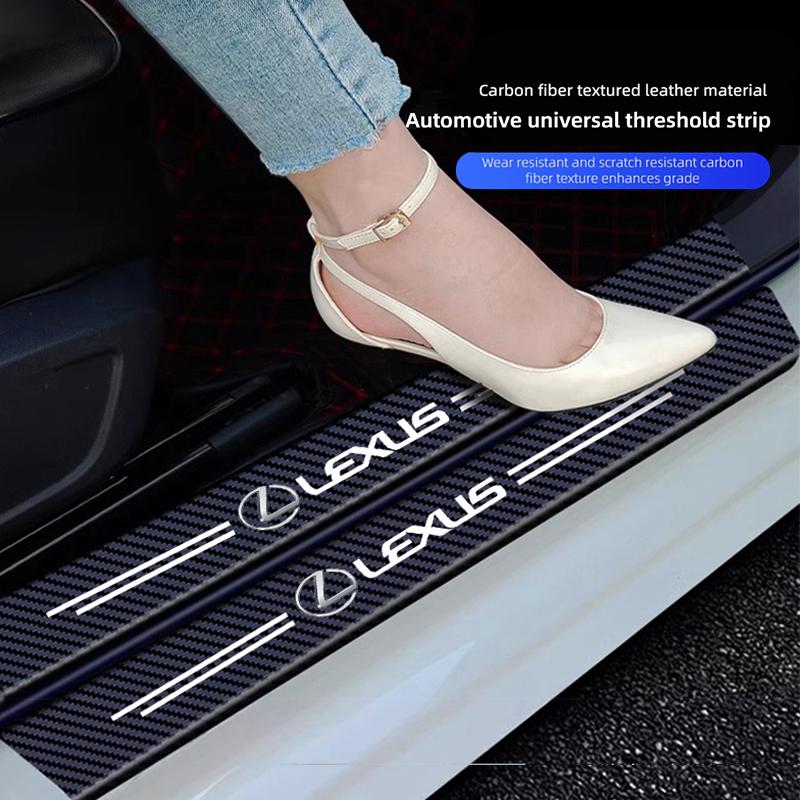 AAPD1 5Pcs Car Door Sticker Threshold Anti Scratch Decals Accessories For Lexus F SPORT ES RX NX LS UX LM LX GX LC RZ IS CT GS RC HS S