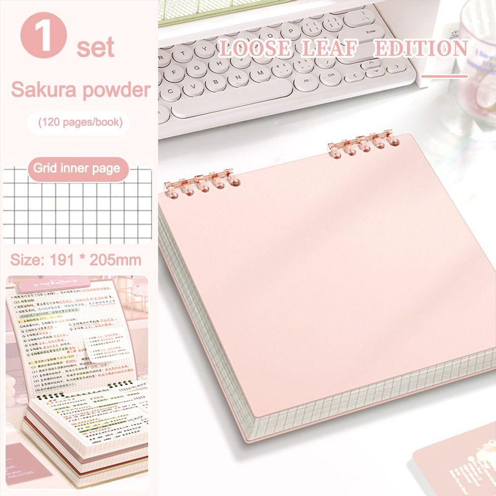 Color Loose-leaf Notebook 120 Pages Hand Account Book Multifunctional Diary Book School Office