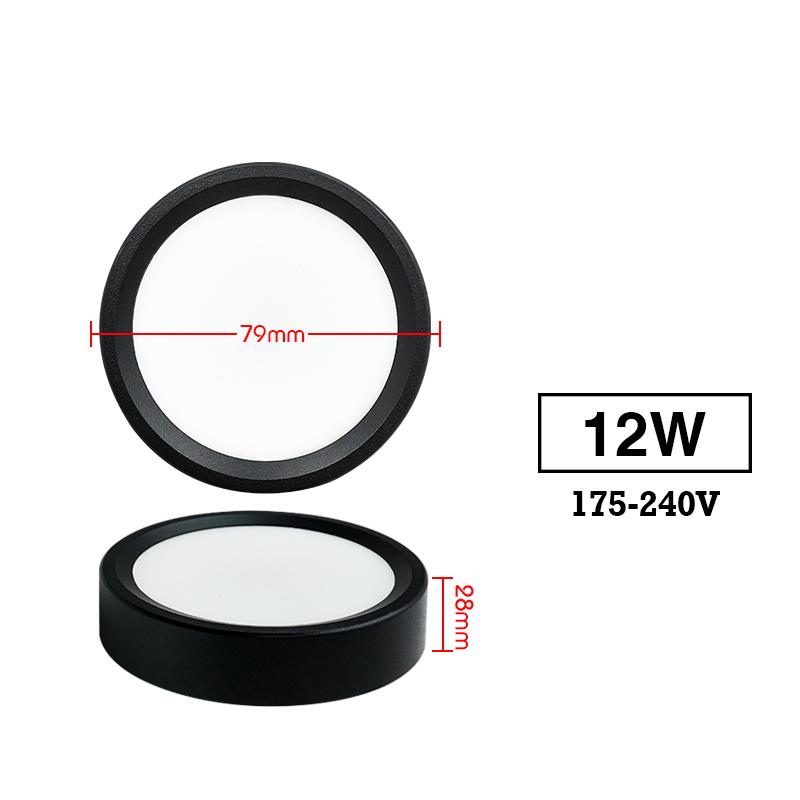 Светодиодный потолочный светильник переменного тока 220 В, 9 Вт, 12 Вт, 15 Вт, 18 Вт, круглый точечный светильник для поверхностного монтажа, толстый алюминиевый светильник, светильник для спальни, кухни, внутренний светильник