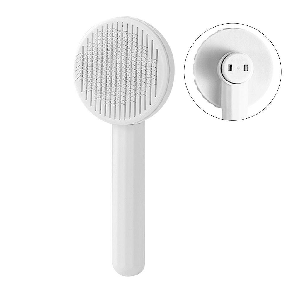 Convenient Pet Accessories Self Cleaning Grooming Massager Cat Brush Pet Comb Hair Remover Scraper
