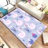 HD Cartoon Cute Swan Cygnus Area Rug,Carpet Rug for Living Room Bedroom Sofa Doormat Decoration, Kids Play Non-slip Floor Mat 3D