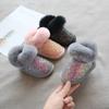 Детские зимние ботинки 0-10 лет для девочек, розовые, детская зимняя обувь, теплые плюшевые модные ботинки на платформе, короткие, черные, серые