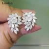 Lindon Fashion Copper Alloy Zircon Jewellery Drop Earrings For Women Wedding Party Gifts