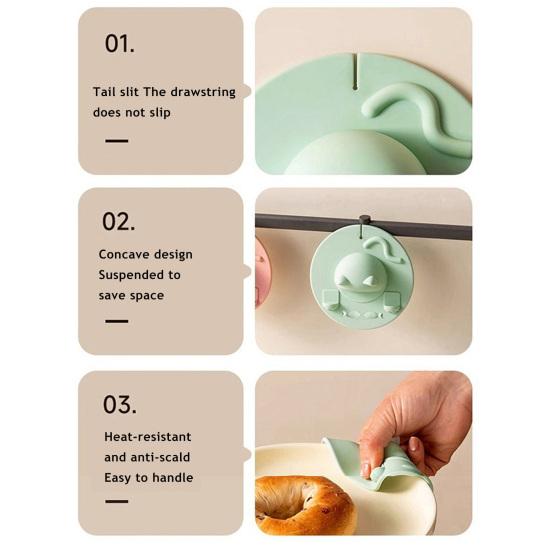 Силиконовая крышка для кружки в форме кошки, термостойкая, нескользящая, крышка для горячих напитков со слотом для чайного пакетика, форма головы кошки, безопасная для микроволновой печи и посудомоечной машины, крышка для кружки