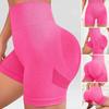Yoga Shorts Slim Fit High Elasticity Tummy Control Seamless Quick Dry Anti-exposure Butt Lifted Soft High Waist Jogging Running Sports Shorts