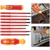 Insulated Screwdriver Set Interchangeable Blade Home and Professional Use Convenient With Case Magnetic 500V 10Pcs Plum Blossom Head Slotted Head