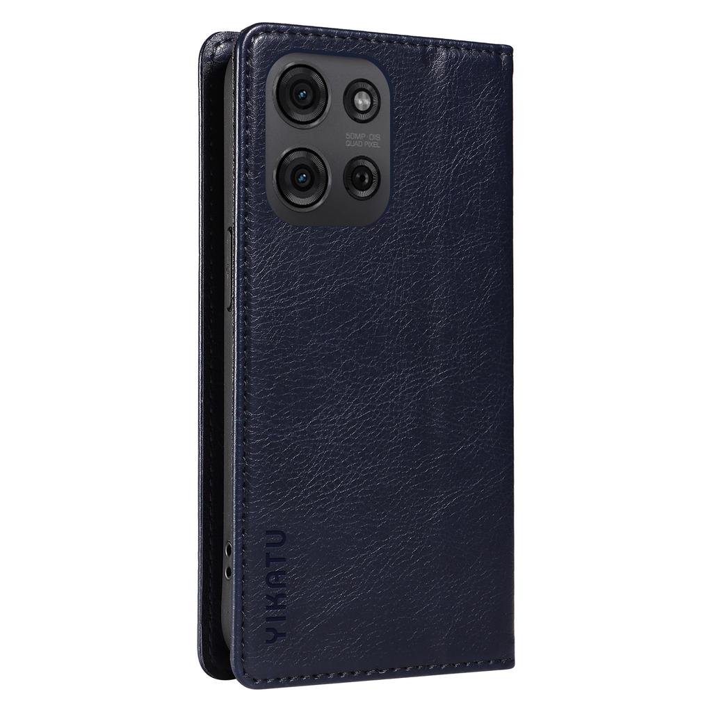 YIKATU YK-006 для Motorola Moto G75 5G чехол с магнитной застежкой кожаный чехол для телефона текстура личи