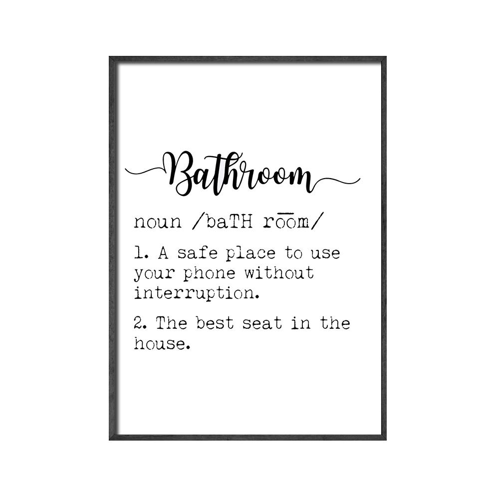 Картина на холсте Смешные знаки для ванной комнаты Плакаты Печать Современные минималистские настенные картины Декор для дома Эстетика