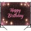 2D banner 1 piece flash pink Happy birthday suitable for birthdays festivals parties multiple sizes can be selected