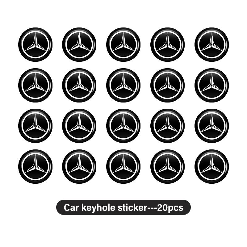 AABGW1 For Benz 14mm Car Key Stickers Remote Control Keyfob Case Emblem Decorat Accessory Exclusive AMG W124 W203 W204 SPRINTER V CLASS