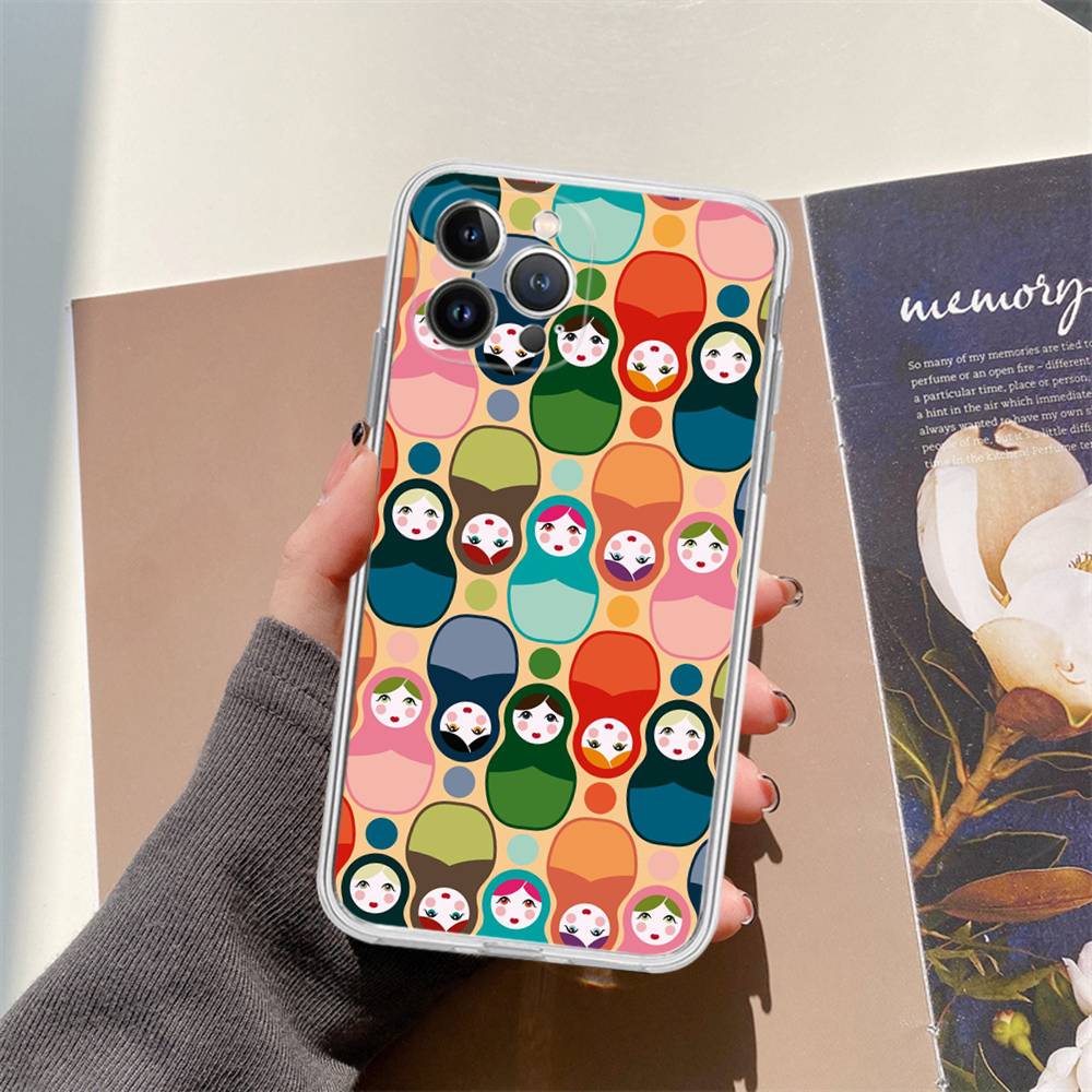 Russian Dolls Matryoshka Cute Case For Iphone 17 16 15 Pro Max 11 12 13 14 Pro Plus Phone Cover