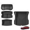 Smabee Left Drive for for Tesla Model 3 Highland 2024-2026 LHD TPE Car Floor Mat Trunk Liner Rear Trunk Pad Accessories Black