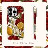 Алый пион и лимонДля магнитного чехла телефона для IPhone 17 16 15 14 13 Pro Max Plus Одиночный Двухслойный Прочный чехол