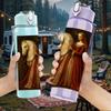1PC Medieval Lady White Horse Portrait 750ml Color Plastic Sports Water Bottle Leakproof Flip Straw Lid Suitable for Sports Office Home Use