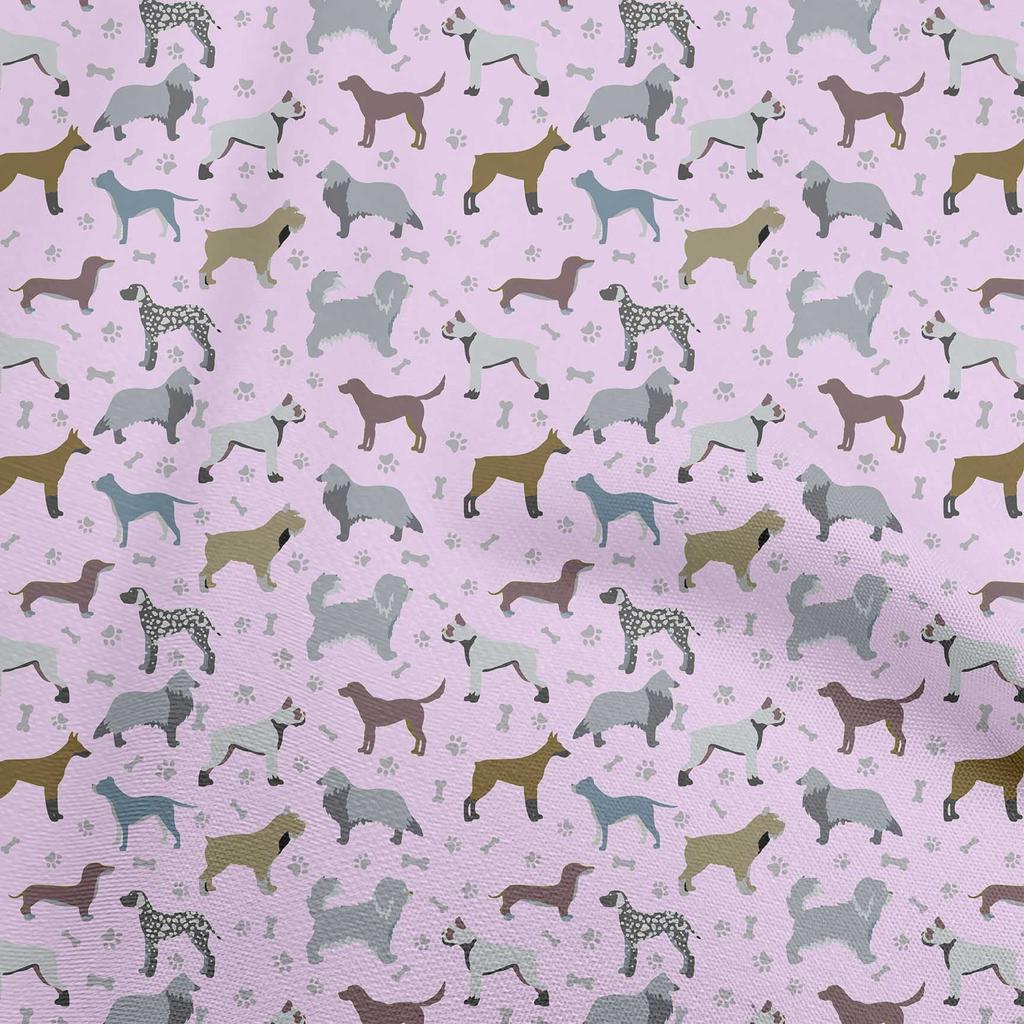 oneOone Cotton Flex Mint Green Fabric Dog Sketch Sewing Fabric By The Yard Printed Diy Clothing Sewing Supplies 40 Inch