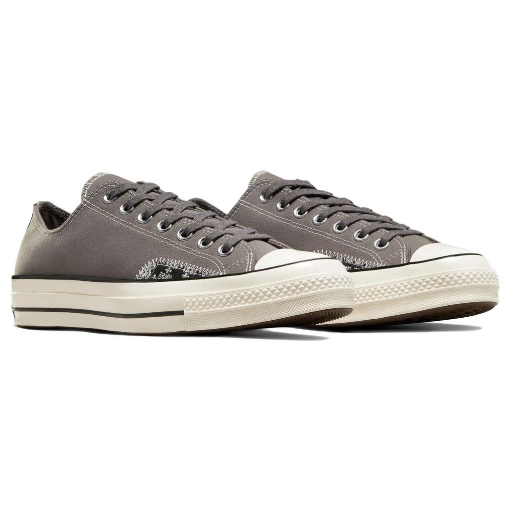 Converse Chuck 70 Low Crafted Ollie Patch - Origin Story Серые кроссовки унисекс Black Egret A04501C