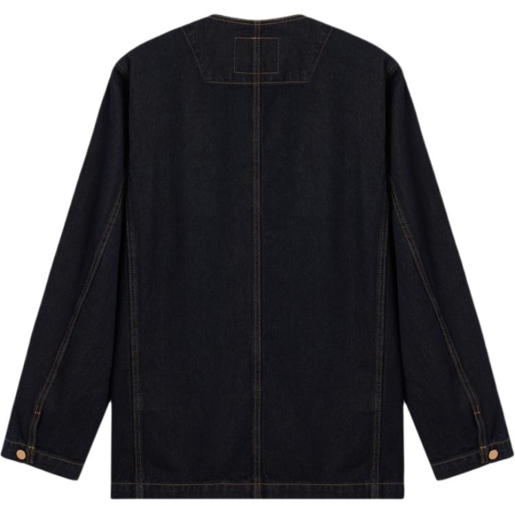 Levis Повседневная Удобная Простая Джинсовая Куртка с Круглым Вырезом и Длинными Рукавами Мужские куртки Темно-синяя 003KY-0002