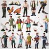 Plastic Farm Figures: Farmer, Woman, Ranch Worker, Police