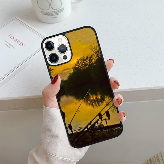 Fish Fishing Carp Phone Case For iPhone 17 Air 14 15 16 13 12 Cover For Apple 14 15 16 Pro Max Plus Coque