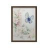 Plakat Literowy "L" Z Kwiatami I Motylem Plakat Literowy "L" Z Kwiatami I Motylem, 70X100 Cm, Rama Drewniana Jasny Dąb, Papier Matowy 230 Gsm
