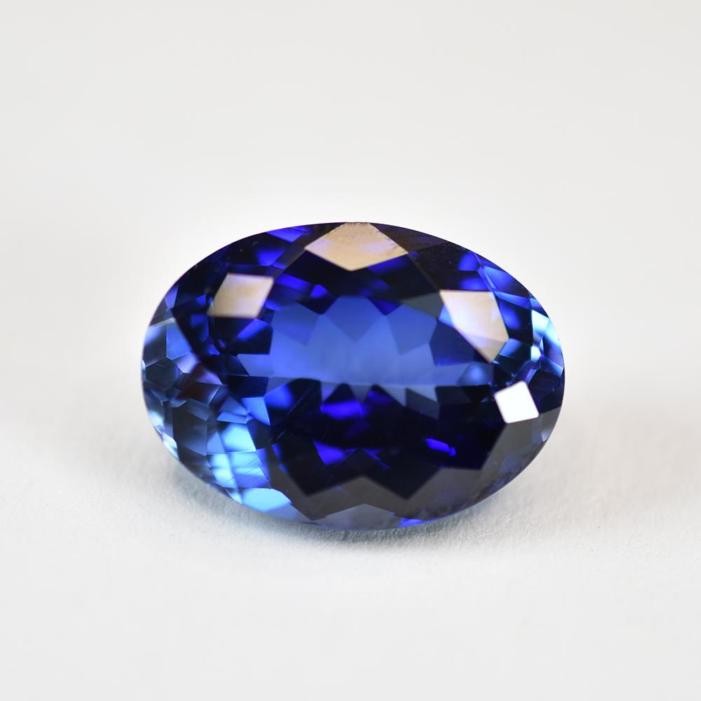 Natural Blue Tanzanite Loose Gemstone High-Quality Oval Cut 12.65 ct for Jewelry Making and Crafts