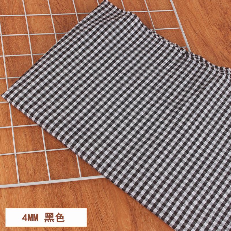 100% Хлопок Мелкая Клетка Ткань на Метр для Юбок Одежды Наволочек Шитье Дышащая Плательная Ткань Розовый Желтый Гипоаллергенный