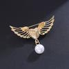 Women's Crystal Angel Wings Brooch Pin Rhinestone Brooches Wedding Gifts Lapel