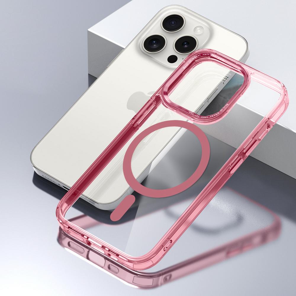 KEYSION Прозрачный чехол MagSafe для iPhone 15 14 Pro Max Прозрачный магнитный чехол для беспроводной зарядки iPhone 13 Pro Max