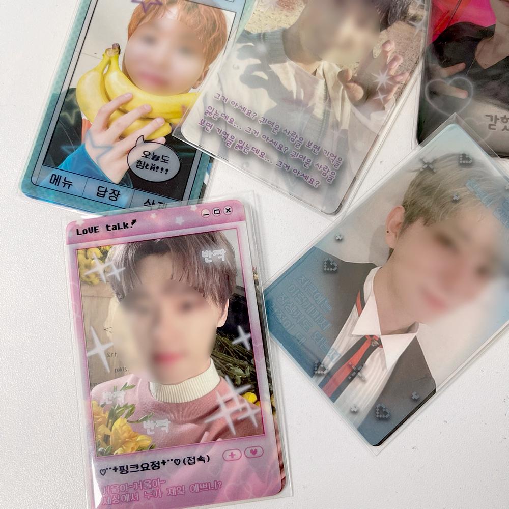SOOANG STUDIO Рамка для фотокарты Y2K /Корейская рамка для открытки CUTE/5 дизайнов·Фоторамка·Карточка с ПЭТ-рамкой