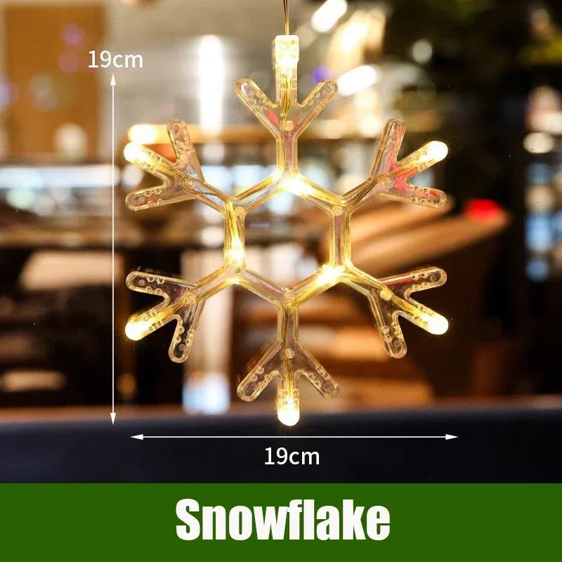 Светодиодная гирлянда Рождественские огни Декоративные огни Санта Клаус Витрина Присоски Огни Рождественская елка Цветные огни