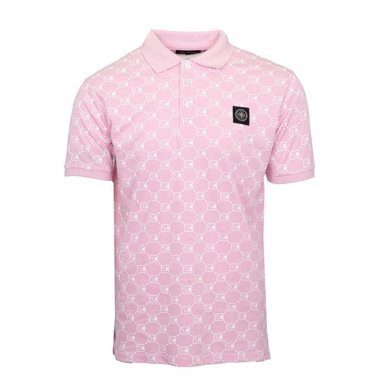 TED LAPIDUS Мужская рубашка-поло Saturnin из хлопка с логотипом и принтом