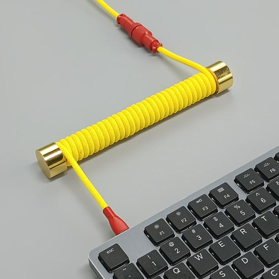 Keyboard Coiled Cable Winder Metal Bar Coil Decorative Rod Multifunctional Coiled USB Cable Weight Bar Gaming Keyboard Decoration Computer Accessories