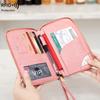 New Passport Folder Ticket Storage Document Bag Zipper Long Wallet Multifunctional Travel Passport Bag