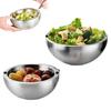 Салатница из нержавеющей стали 304 с двойными стенками, изолированная, с нескользящей основой, для горячих и холодных блюд, сервировочная миска для фуршета