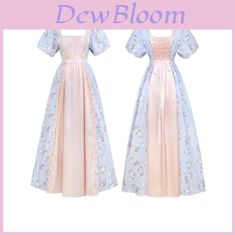 Victorian Style Highwaisted Tea Dress With Polyester Blend For Cosplay And Themed Events