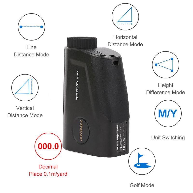 USB Type-C 1300 ярдов перезаряжаемый лазерный дальномер для гольфа охотничий телескоп на 750 ярдов с вибрационным дальномером с фиксатором флага