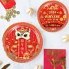 Serves 12 Paper Disposable Tableware Set Plates Cups Napkins Tablecloth  Year of The Dragon